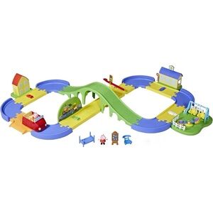 Peppa Pig All Around Town Playset Vehicle Track Sounds Toddler TV Show